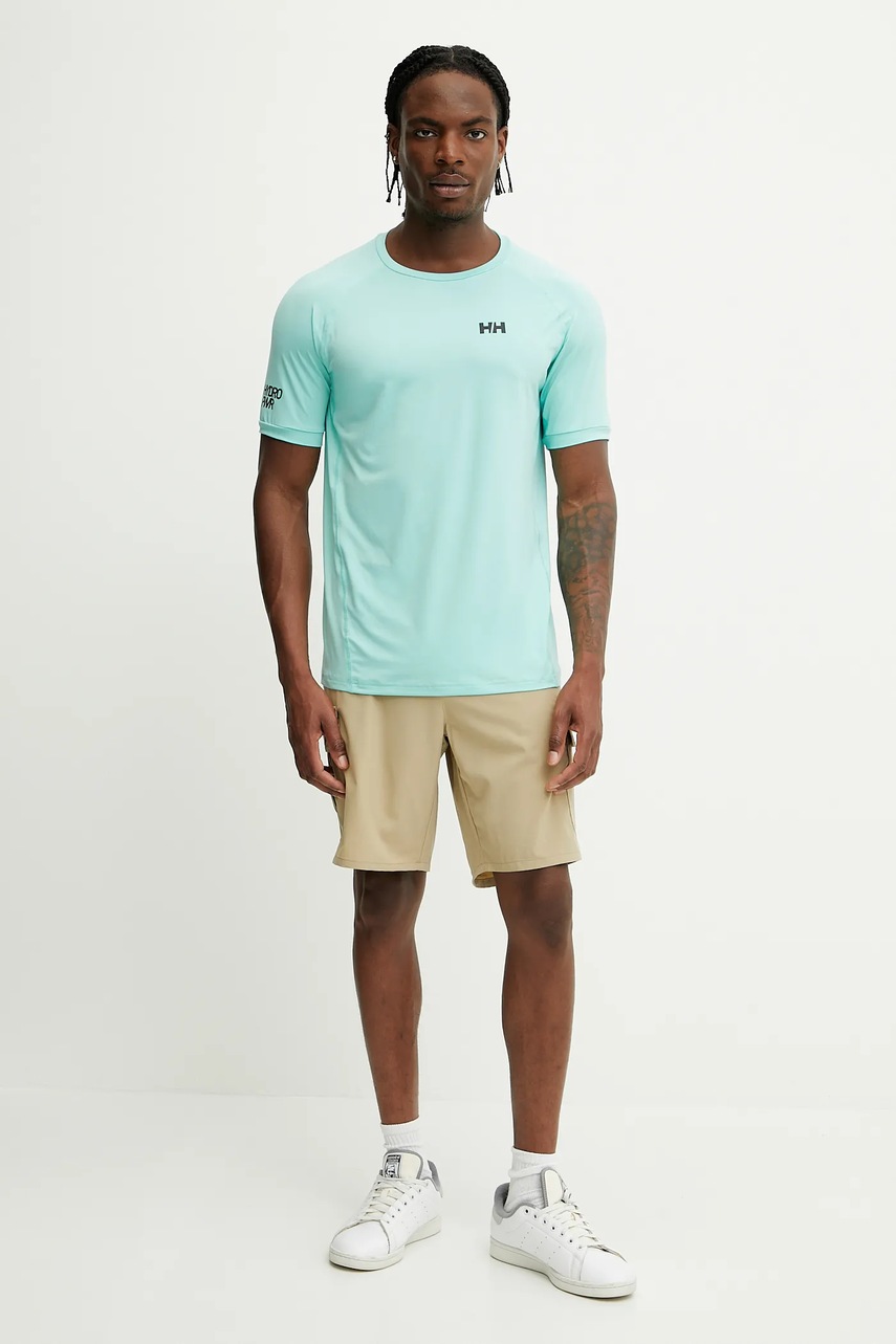 Футболка Helly Hansen HP OCEAN мужская цвет бирюзовый с принтом 34418