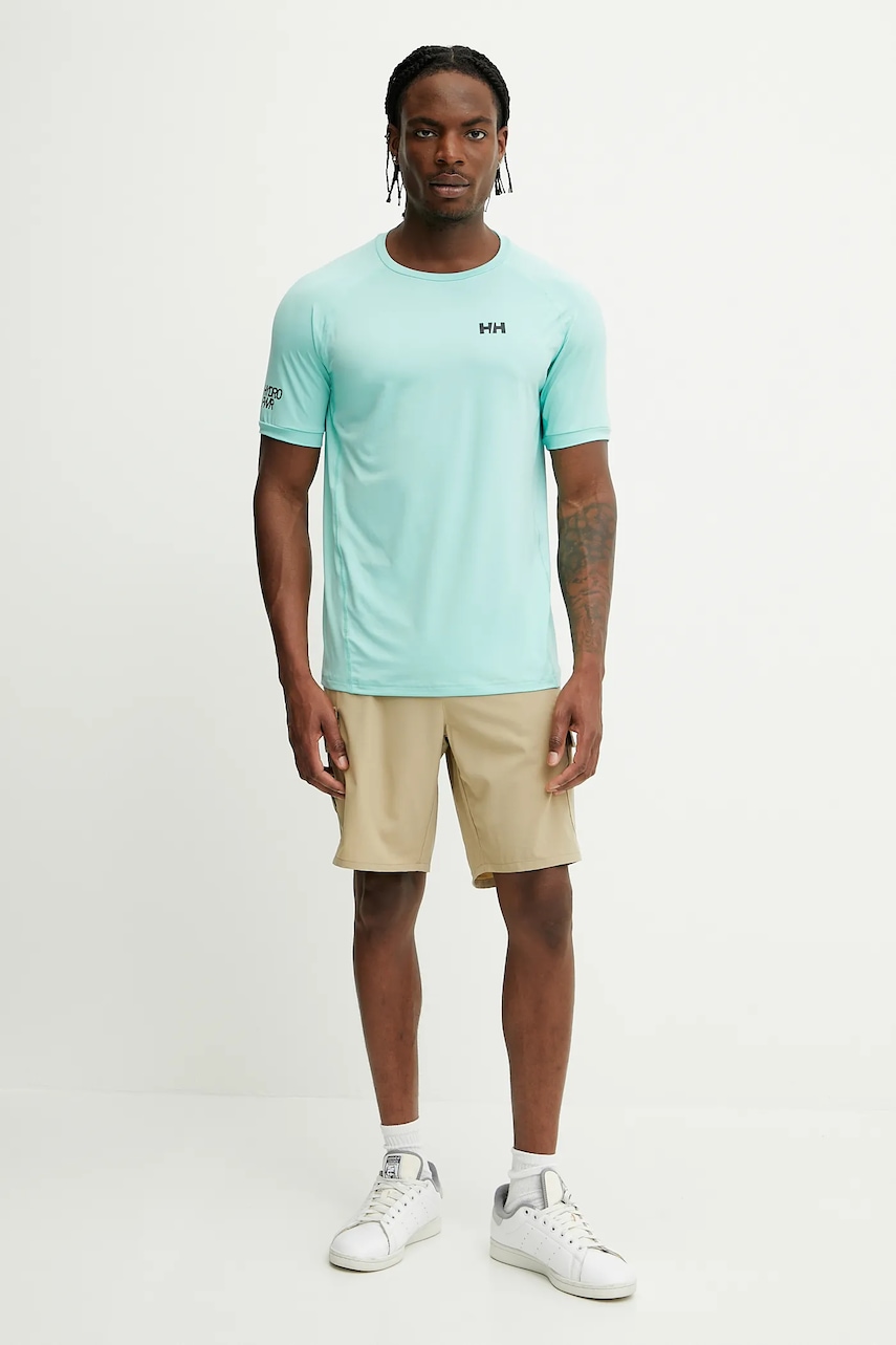 Футболка Helly Hansen HP OCEAN мужская цвет бирюзовый с принтом 34418 Футболка Helly Hansen HP OCEAN мужская цвет бирюзовый с принтом 34418