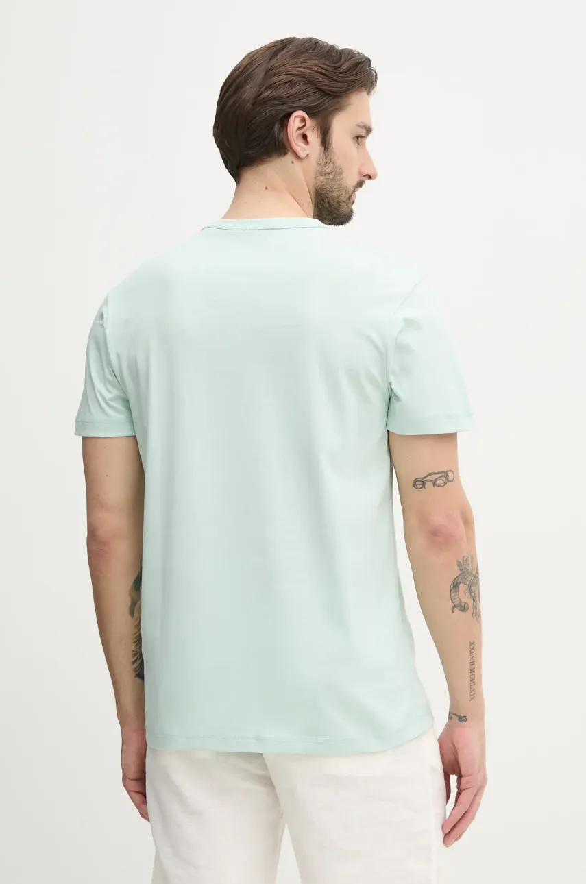 Хлопковая футболка Guess мужская цвет зелёный с аппликацией M5GI11 K8FQ4 Хлопковая футболка Guess мужская цвет зелёный с аппликацией M5GI11 K8FQ4