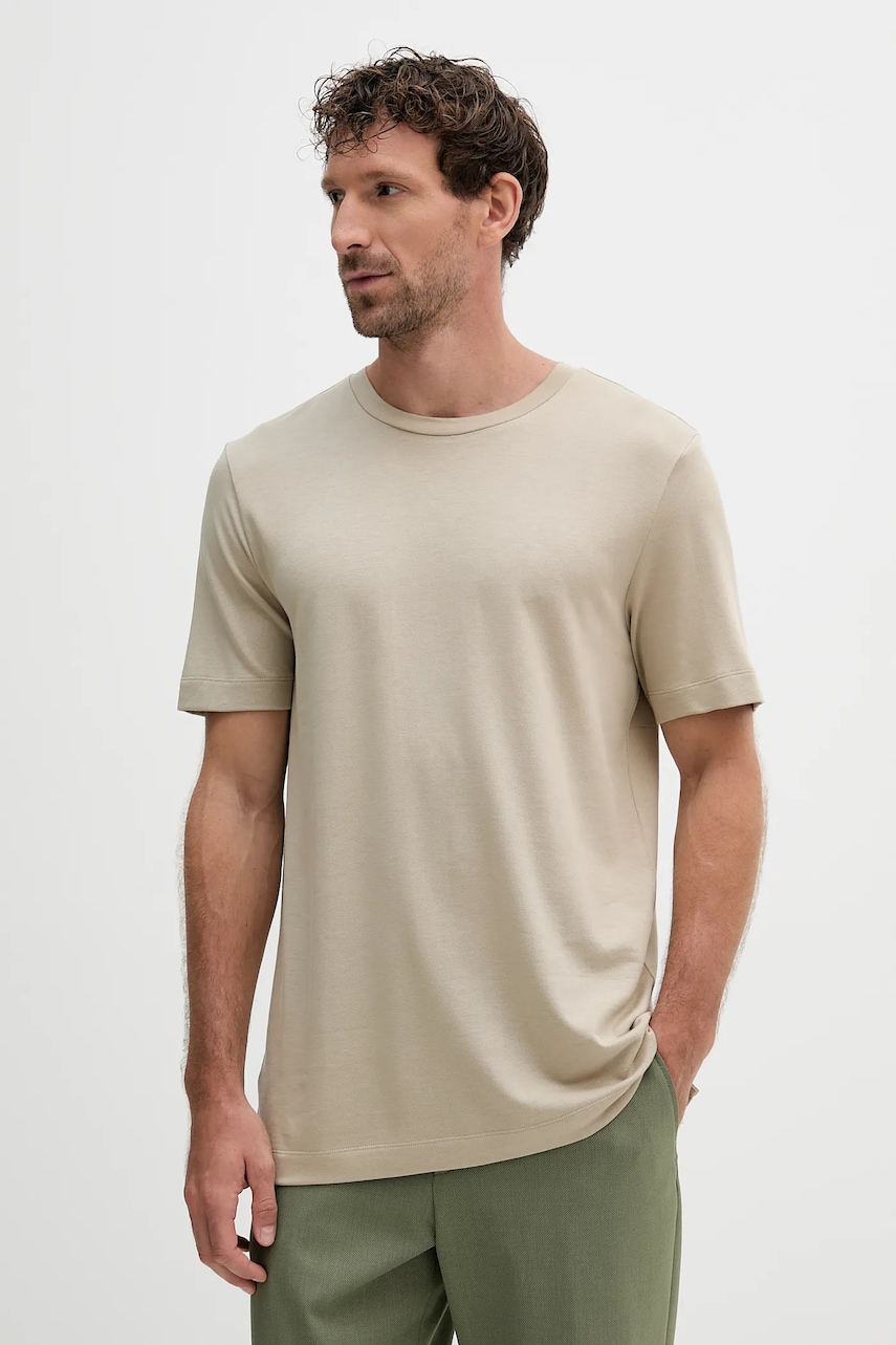 BOSS tricou culoarea bleumarin, uni, 50521129