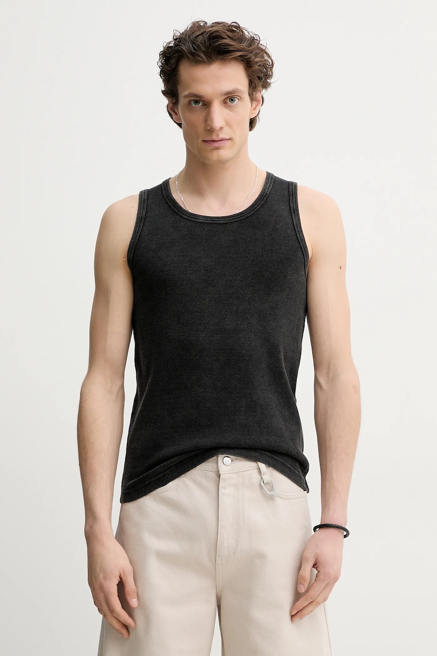 Samsoe Samsoe top SALARS culoarea gri, M25100019