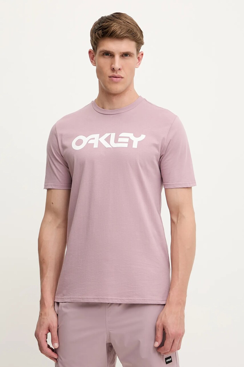 Oakley tricou din bumbac MARK II culoarea roz, cu imprimeu, FOA404011