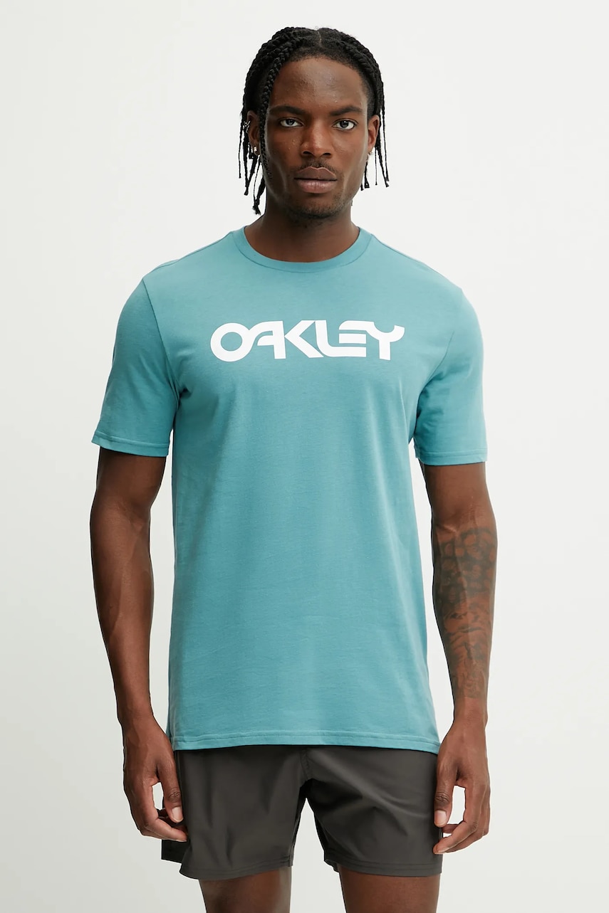 Oakley tricou din bumbac MARK II culoarea verde, cu imprimeu, FOA404011