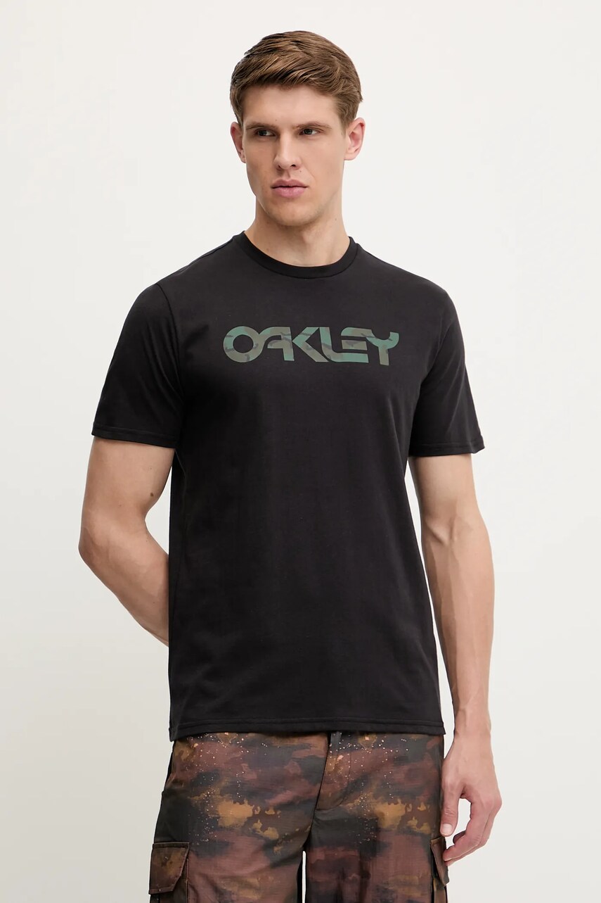 Oakley tricou din bumbac MARK II culoarea negru, cu imprimeu, FOA404011