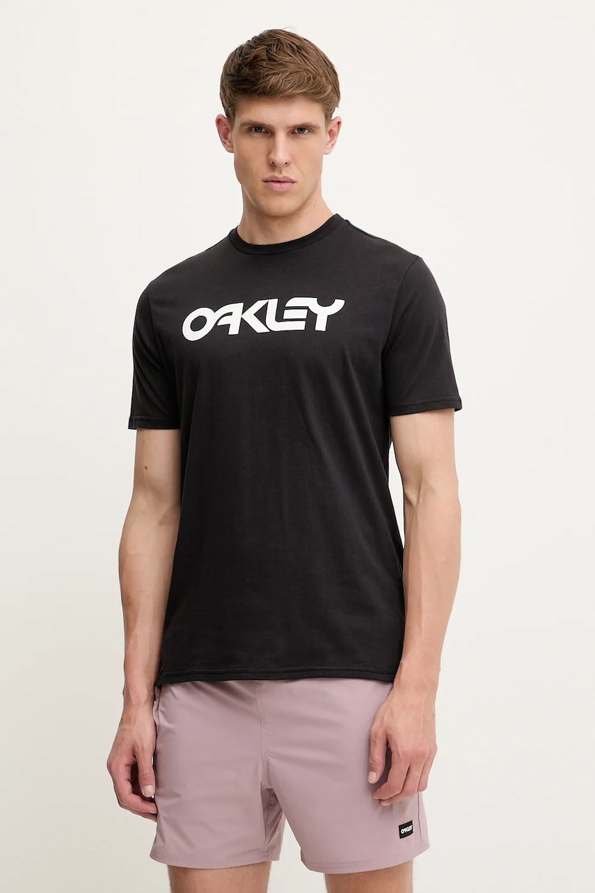 Oakley tricou din bumbac MARK II culoarea negru, cu imprimeu, FOA404011