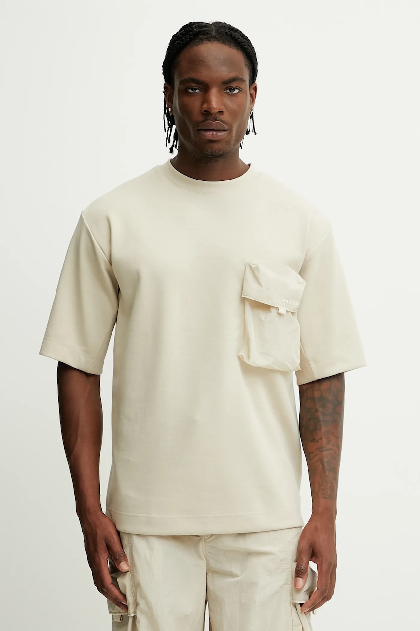 Oakley tricou RESERVE culoarea bej, uni, FOA406834 Oakley tricou RESERVE culoarea bej, uni, FOA406834