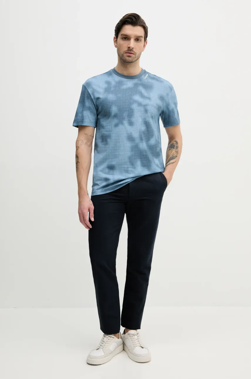 Хлопковая футболка Calvin Klein мужская узорная K10K114150 Хлопковая футболка Calvin Klein мужская узорная K10K114150