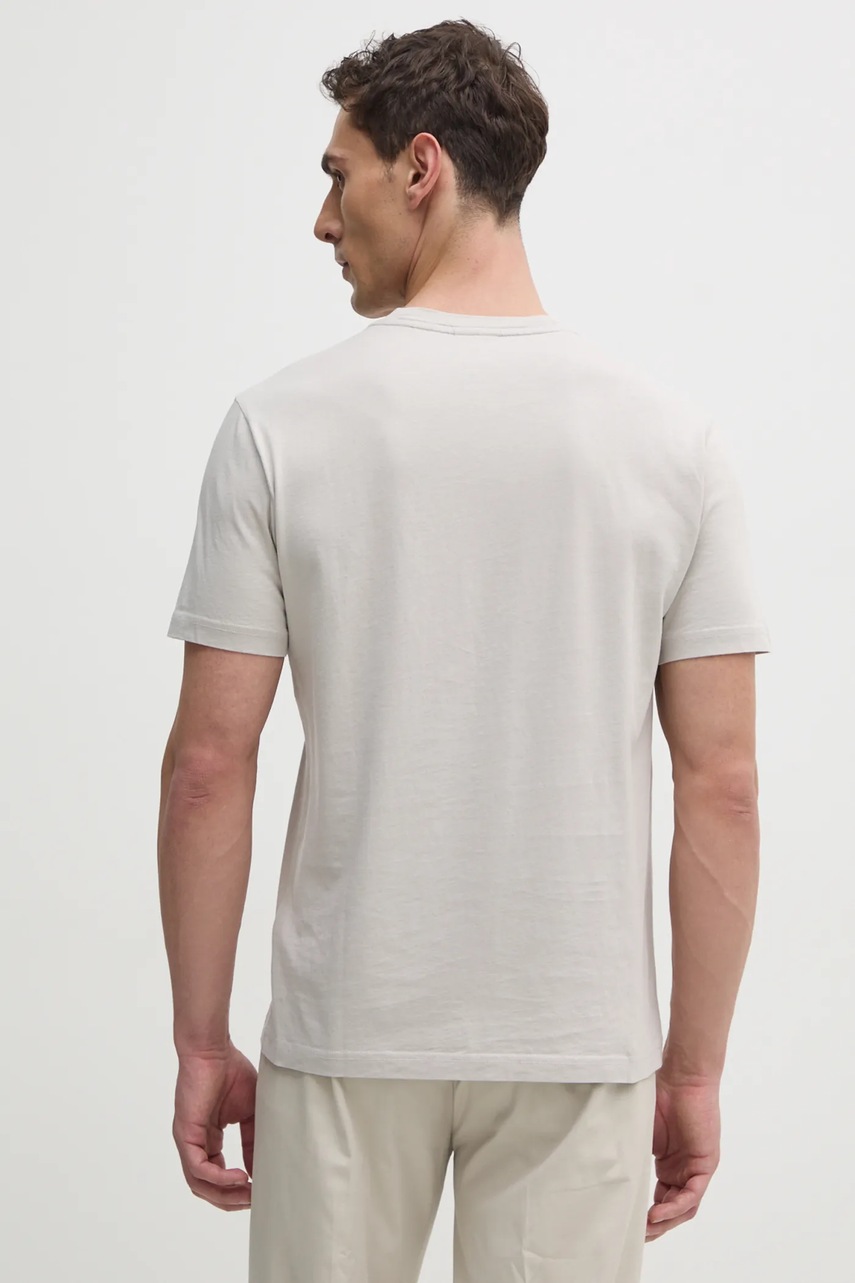 Βαμβακερό μπλουζάκι Calvin Klein ανδρικό, χρώμα: μπεζ, K10K114155 φωτογραφία