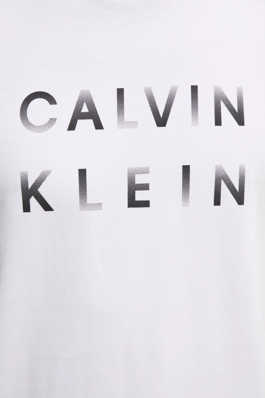 Βαμβακερό μπλουζάκι Calvin Klein ανδρικό, χρώμα: άσπρο, K10K114156 φωτογραφία