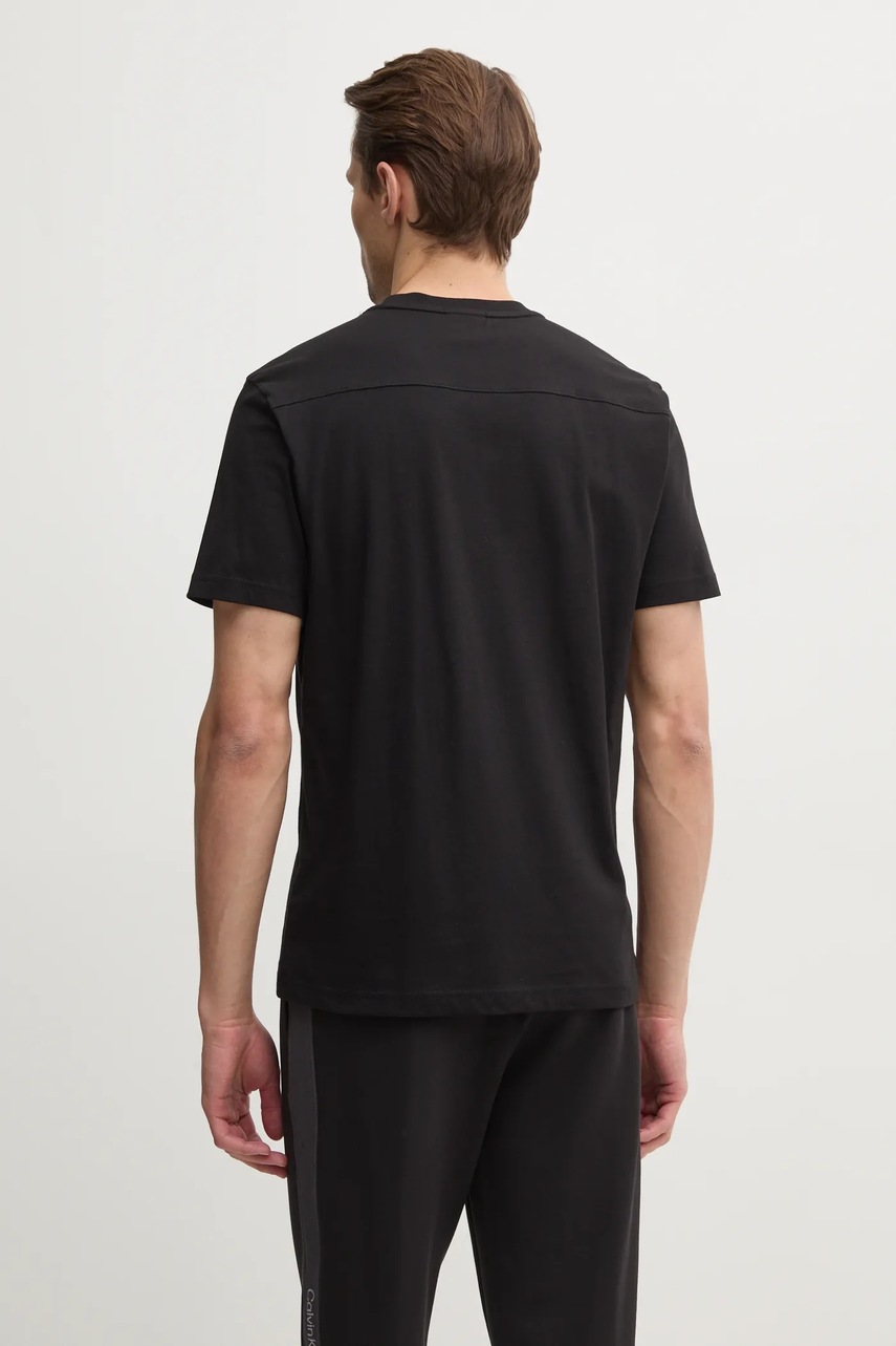 Βαμβακερό μπλουζάκι Calvin Klein ανδρικό, χρώμα: μαύρο, K10K114169 φωτογραφία