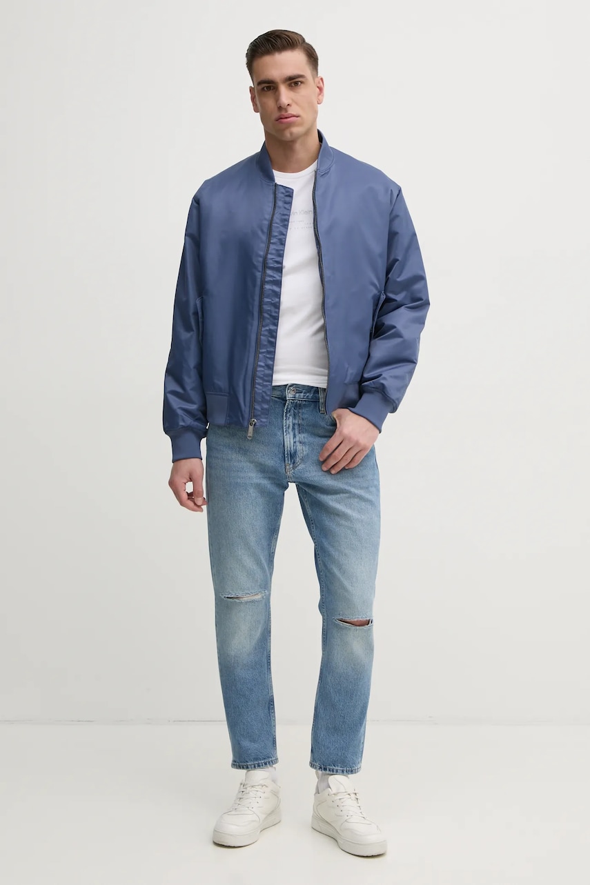 Хлопковая футболка Calvin Klein мужская цвет белый с принтом K10K114172 Хлопковая футболка Calvin Klein мужская цвет белый с принтом K10K114172