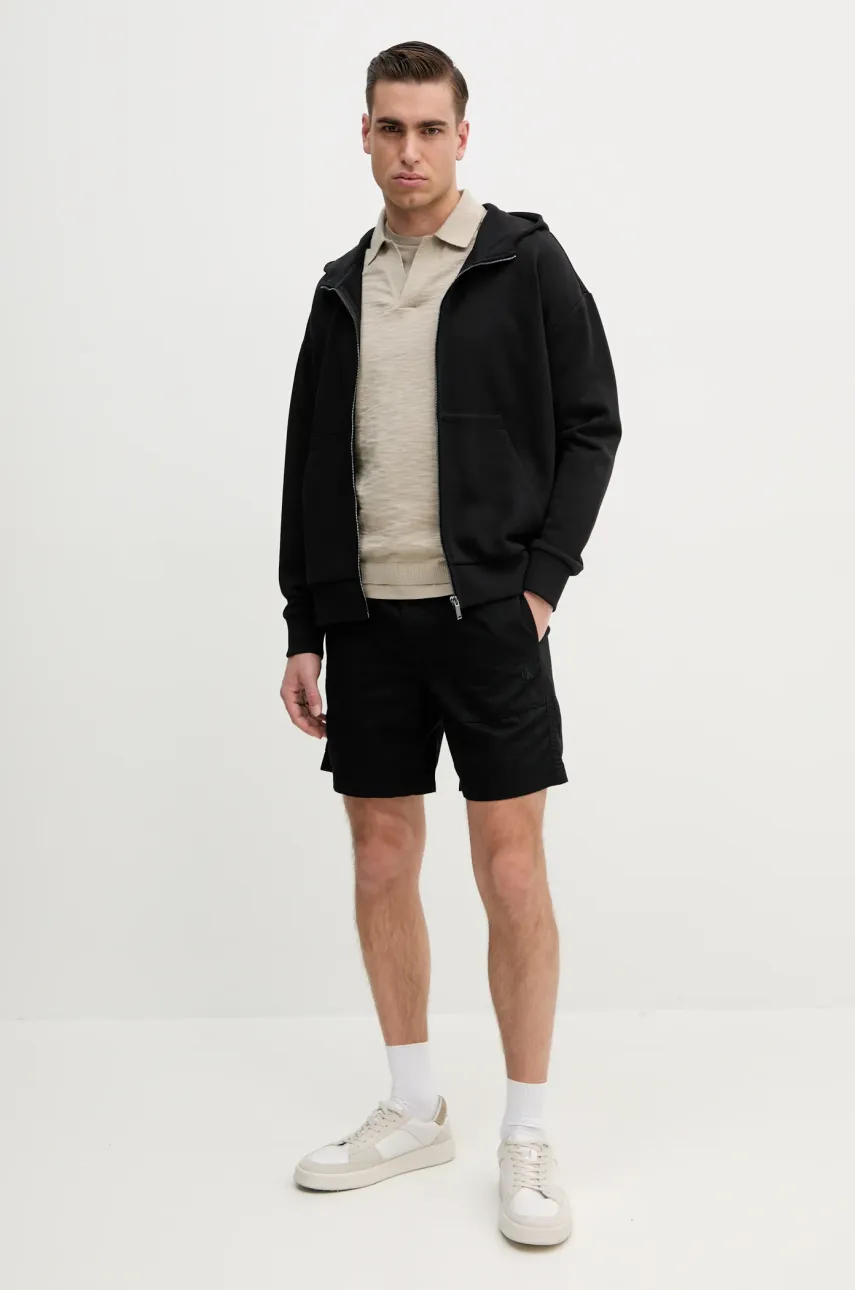 Хлопковая футболка Calvin Klein мужская цвет бежевый с принтом K10K114172 Хлопковая футболка Calvin Klein мужская цвет бежевый с принтом K10K114172