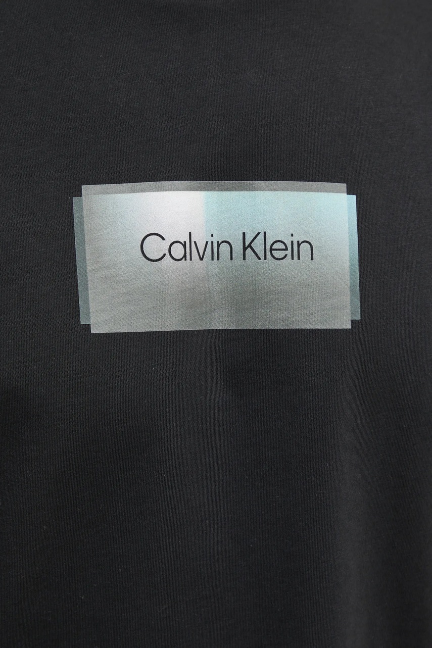 Βαμβακερό μπλουζάκι Calvin Klein ανδρικό, χρώμα: μαύρο, K10K114174 φωτογραφία