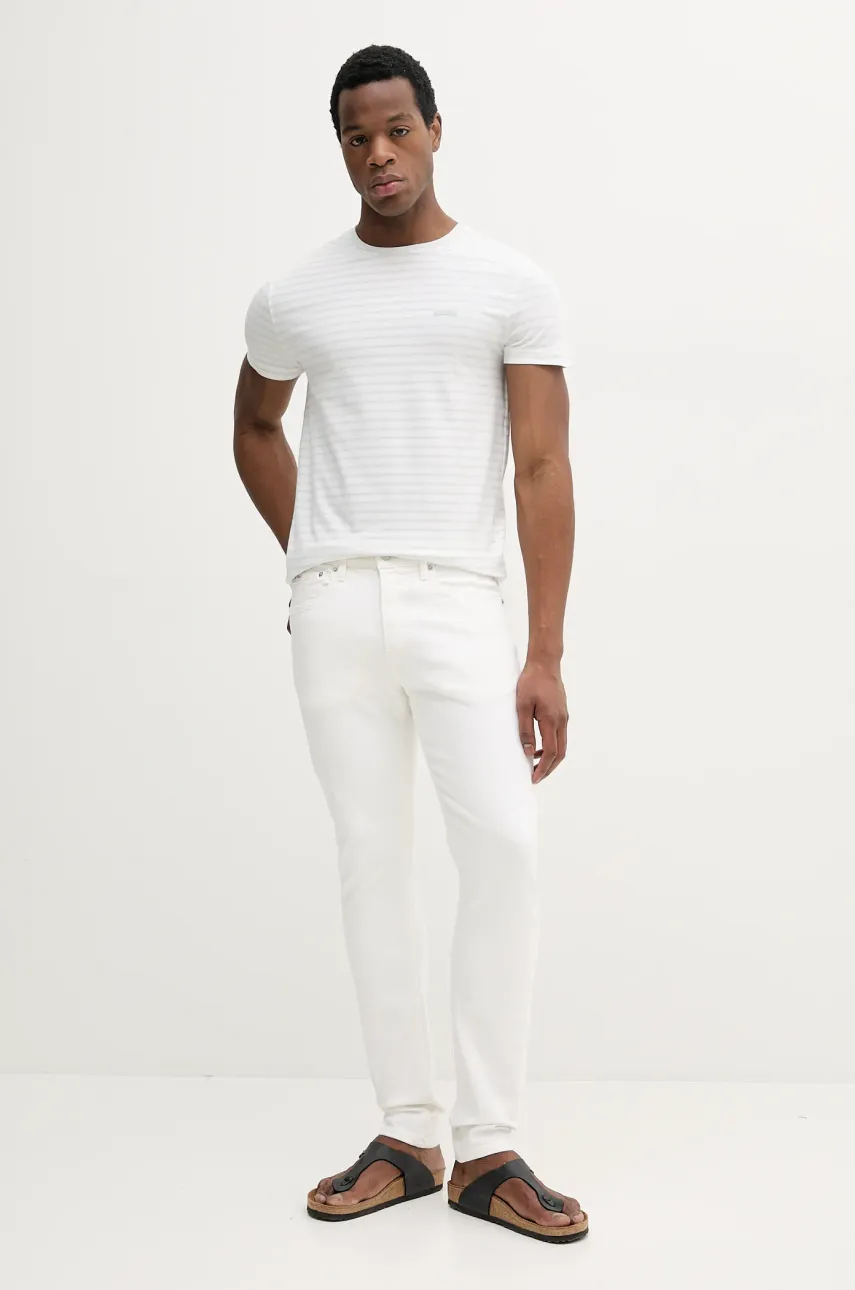 Футболка Calvin Klein мужская цвет белый узорная K10K114177 Футболка Calvin Klein мужская цвет белый узорная K10K114177