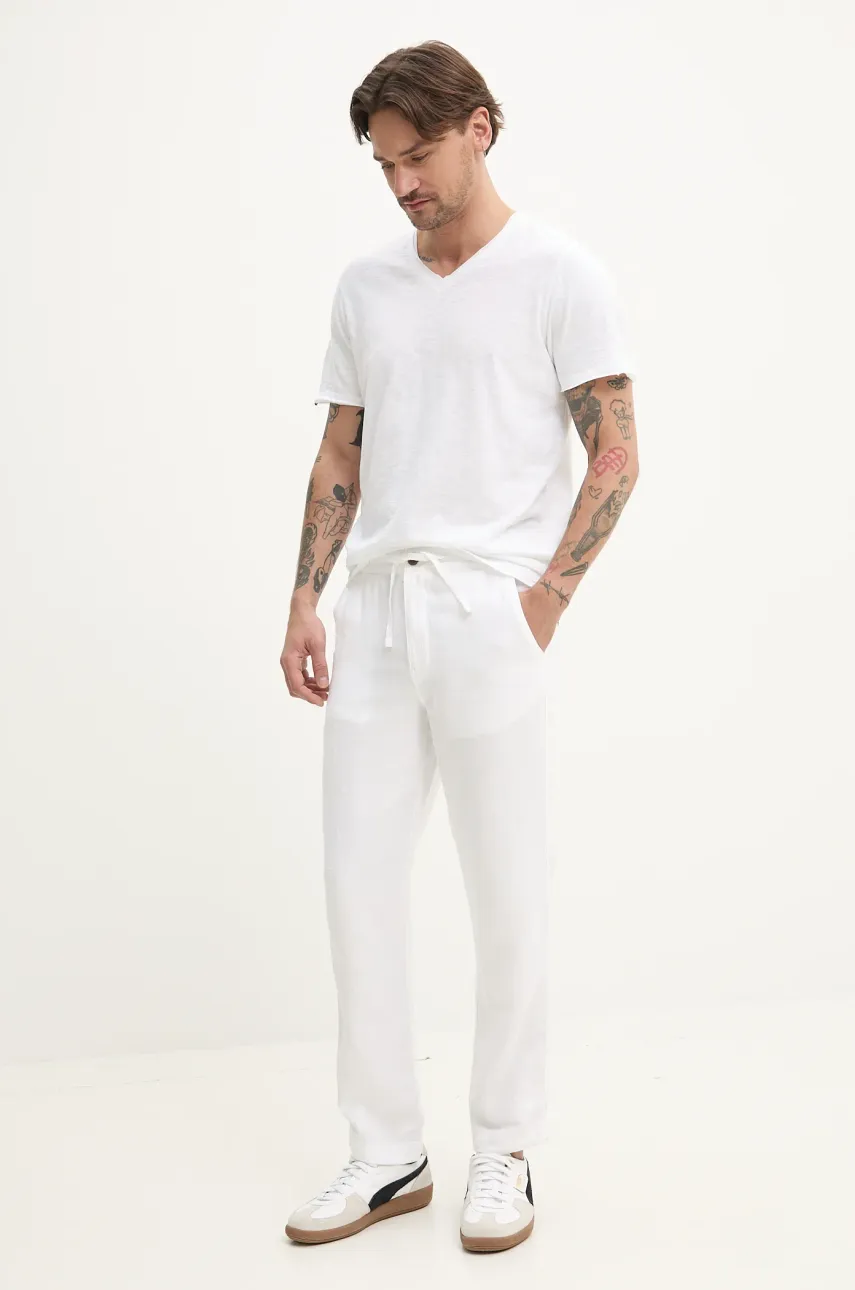 Хлопковая футболка Superdry мужская цвет белый однотонная M1012077A-01C Хлопковая футболка Superdry мужская цвет белый однотонная M1012077A-01C