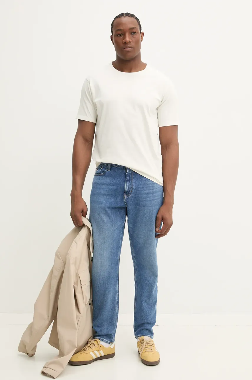 Хлопковая футболка Superdry мужская цвет белый однотонная M1012208A-ICF Хлопковая футболка Superdry мужская цвет белый однотонная M1012208A-ICF
