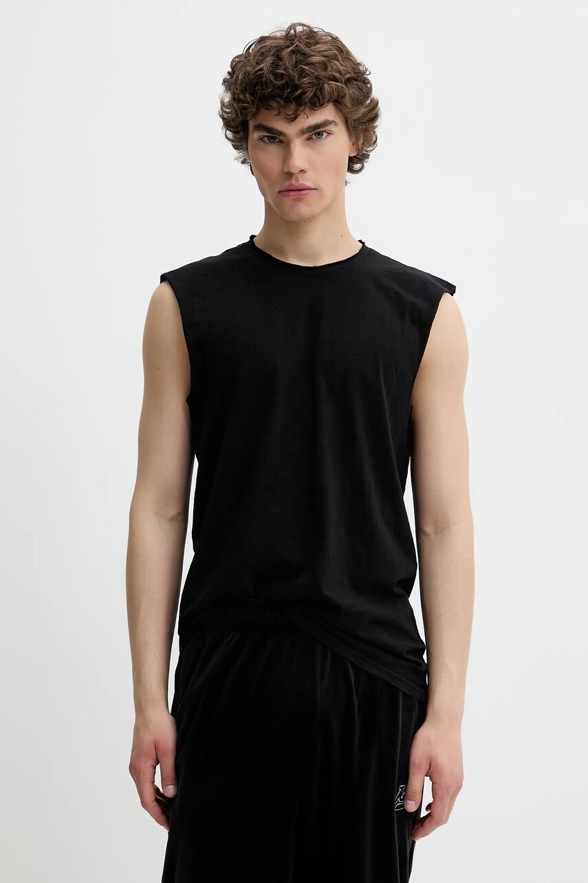 Superdry tricou din bumbac culoarea negru, M6010897A-02A
