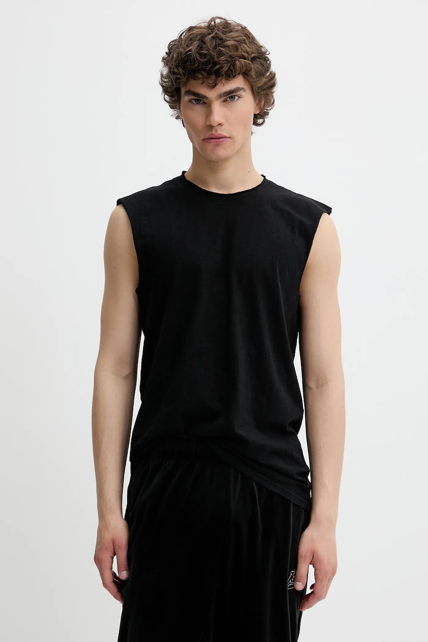 Superdry tricou din bumbac culoarea negru, M6010897A-02A