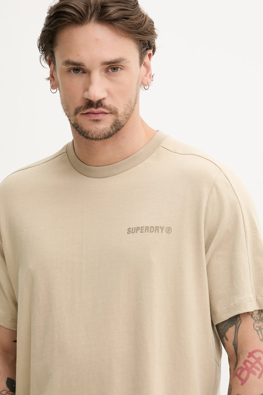 Βαμβακερό μπλουζάκι Superdry φωτογραφία