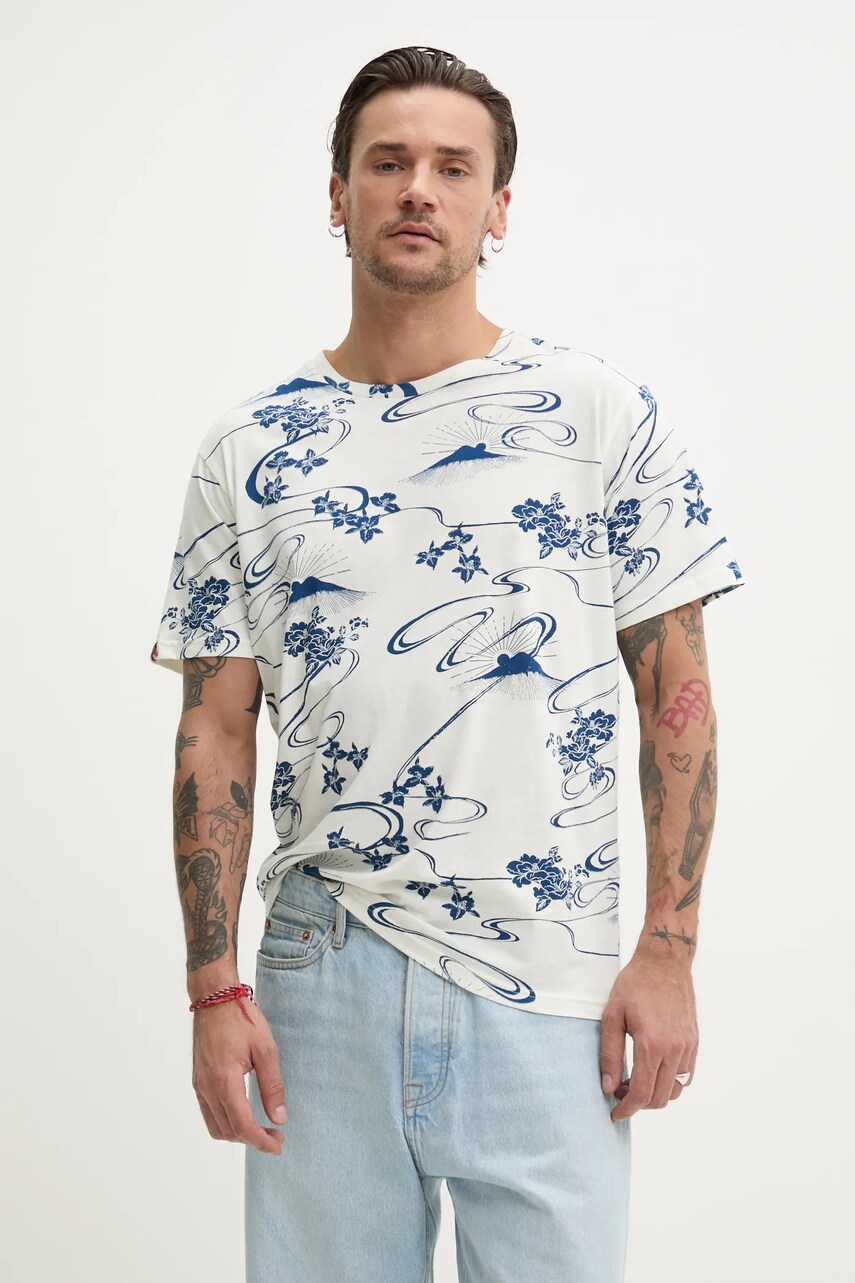 Superdry tricou din bumbac barbati, culoarea alb, modelator, M1012315A-F8R