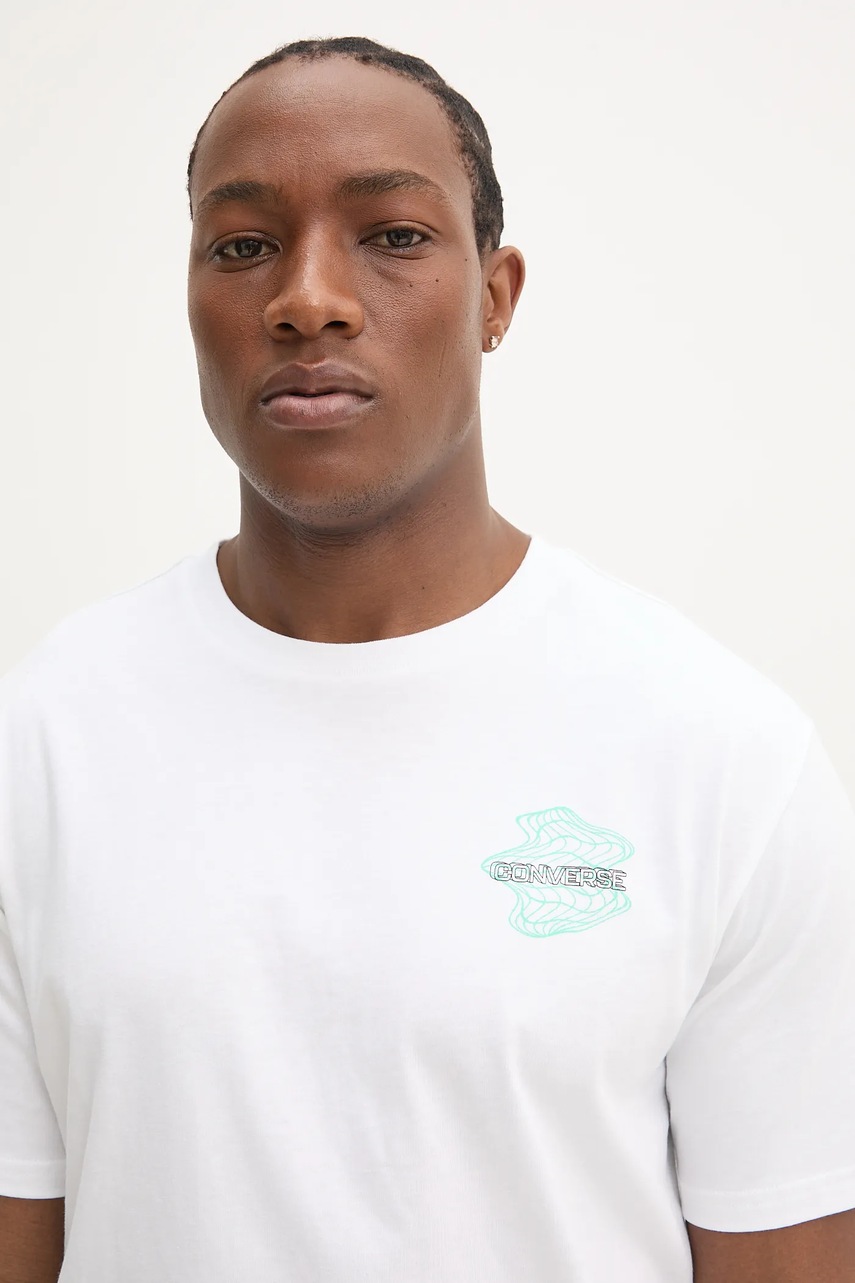 Βαμβακερό μπλουζάκι Converse φωτογραφία