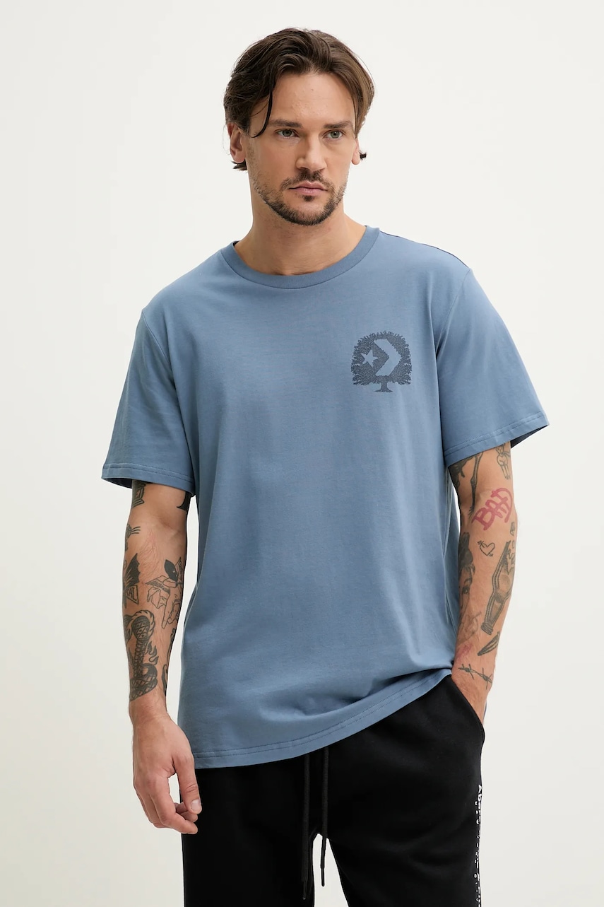 Converse tricou din bumbac barbati, cu imprimeu, 10027666-A01