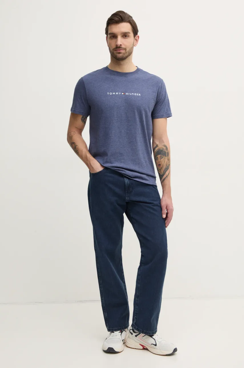 Хлопковая футболка Tommy Hilfiger мужская с принтом UM0UM03525 Хлопковая футболка Tommy Hilfiger мужская с принтом UM0UM03525