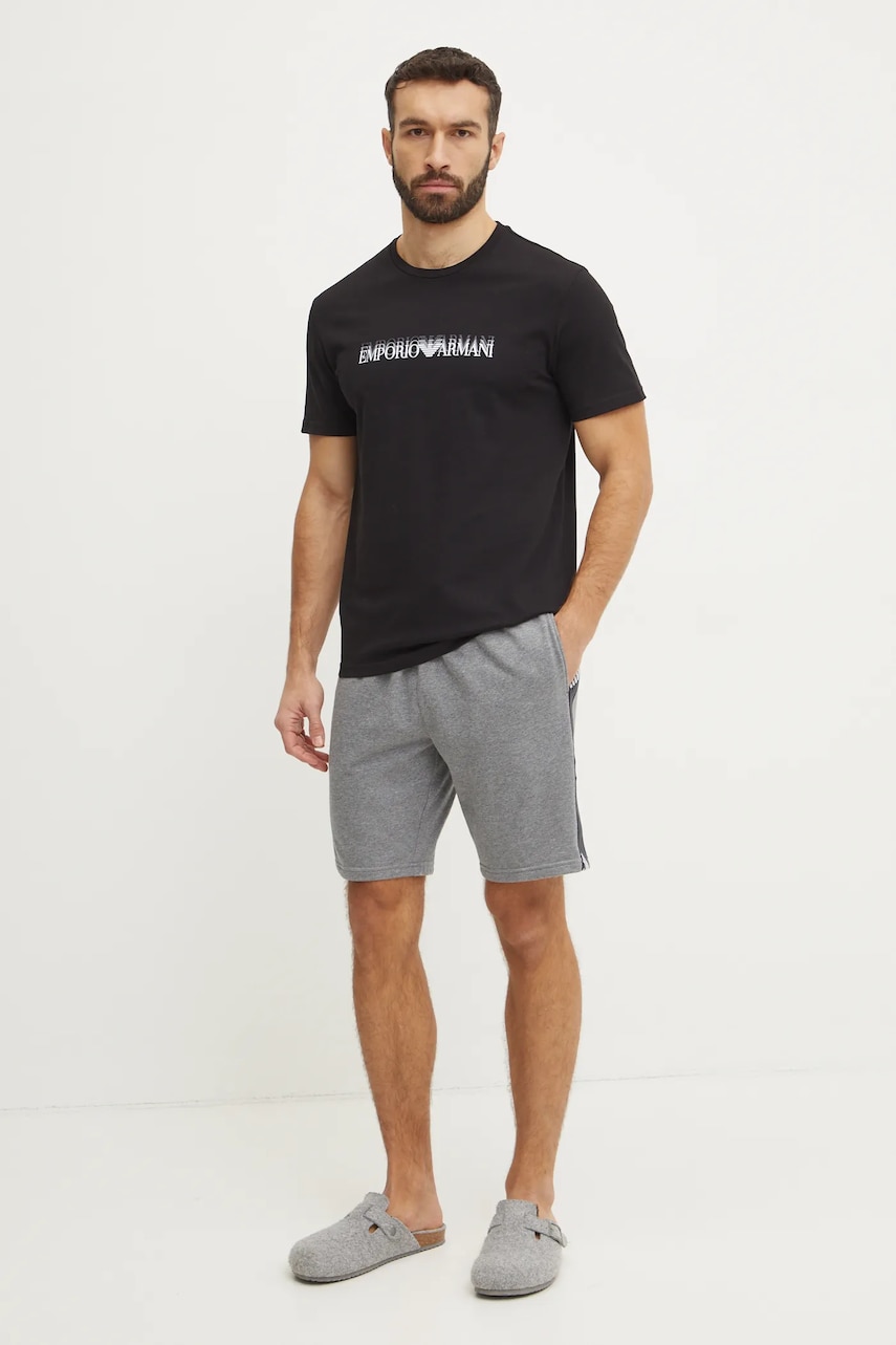 Хлопковая пляжная футболка Emporio Armani Underwear с принтом EM000574 AF12349 Хлопковая пляжная футболка Emporio Armani Underwear с принтом EM000574 AF12349