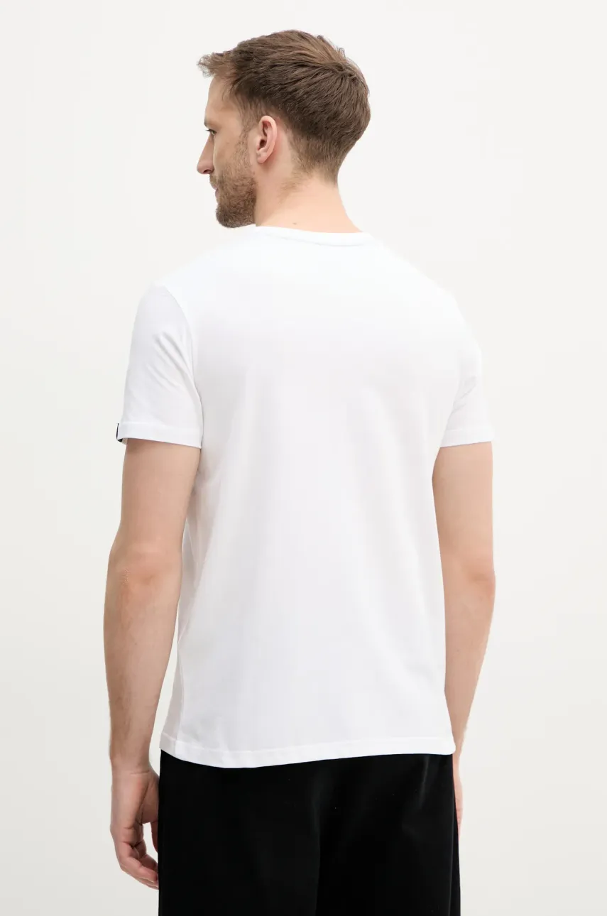 Хлопковая футболка Alpha Industries R Print T мужская цвет белый с принтом 136509 Хлопковая футболка Alpha Industries R Print T мужская цвет белый с принтом 136509