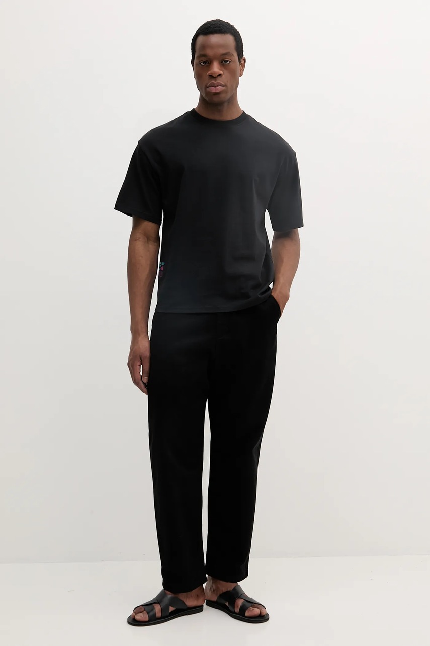 Хлопковая футболка Alpha Industries Aloha Flower T BP цвет чёрный с принтом 156523