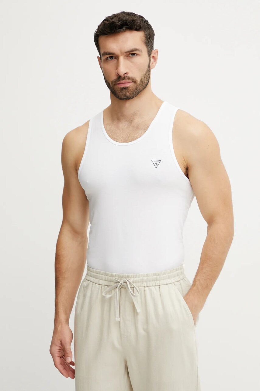 Levně Tričko Guess CALEB 2-pack bílá barva, U97G15 KCD31