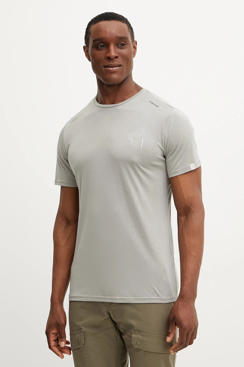 Viking tricou sport Rune culoarea gri, cu imprimeu, 500/27/4928