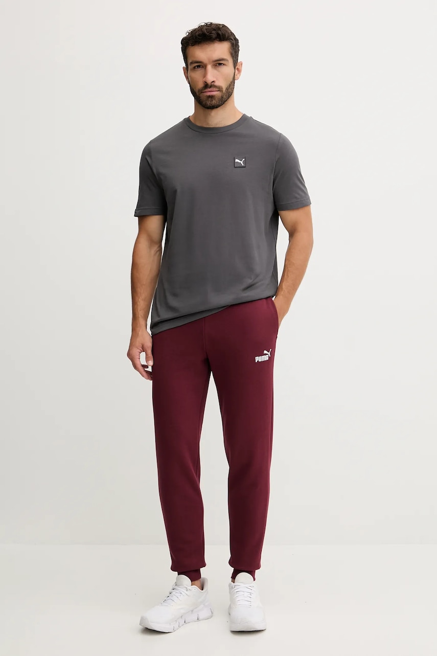 Хлопковая футболка Puma ESS ELEVATED цвет зелёный меланж 684726 Хлопковая футболка Puma ESS ELEVATED цвет зелёный меланж 684726