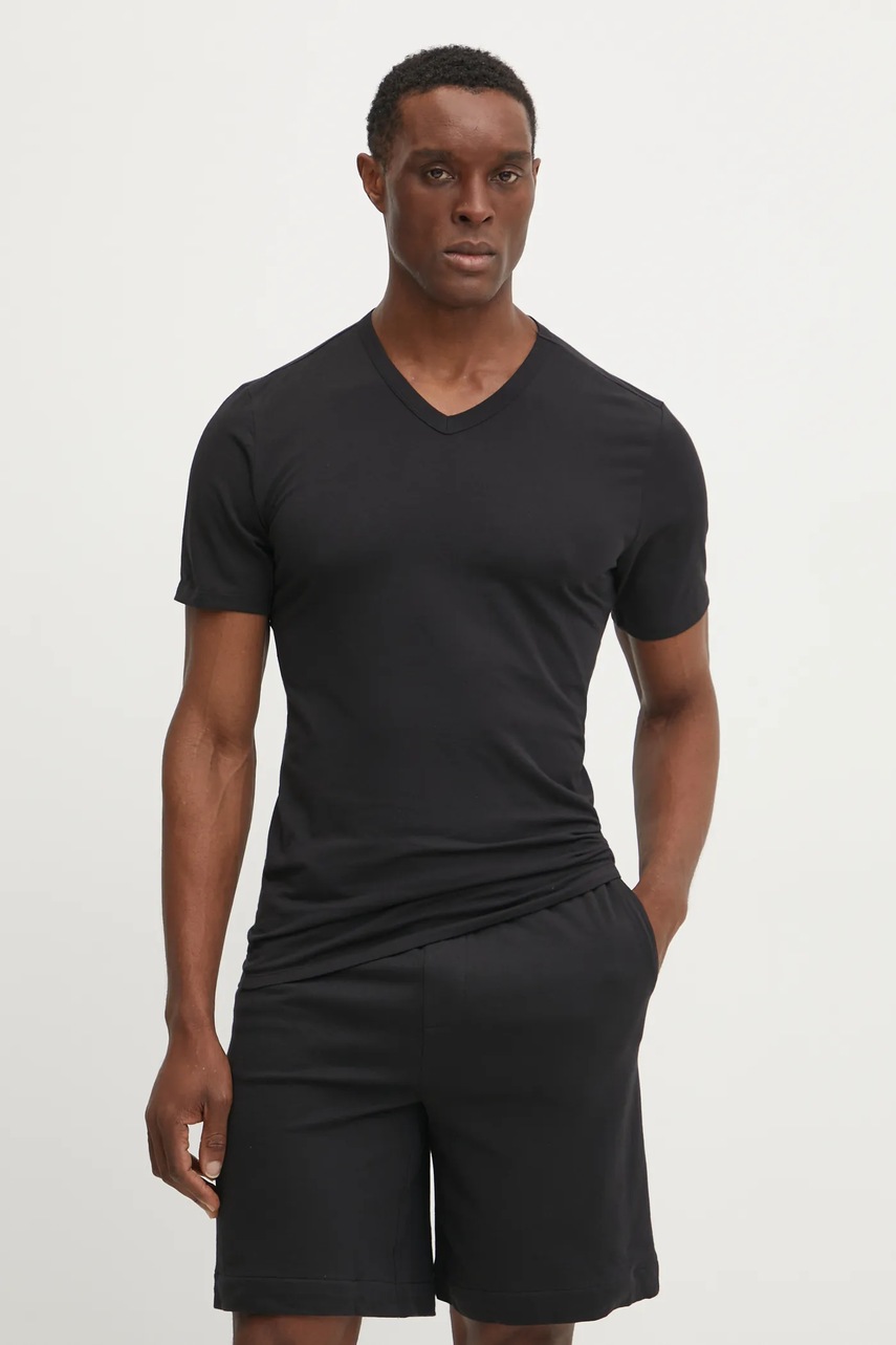 

Тениска Calvin Klein Underwear (3 броя) в черно с изчистен дизайн LV00NB4186, Черен