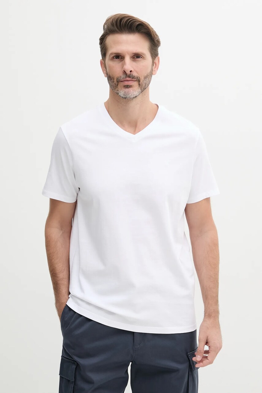 Levně Bavlněné tričko Calvin Klein Jeans bílá barva, LV040HM298