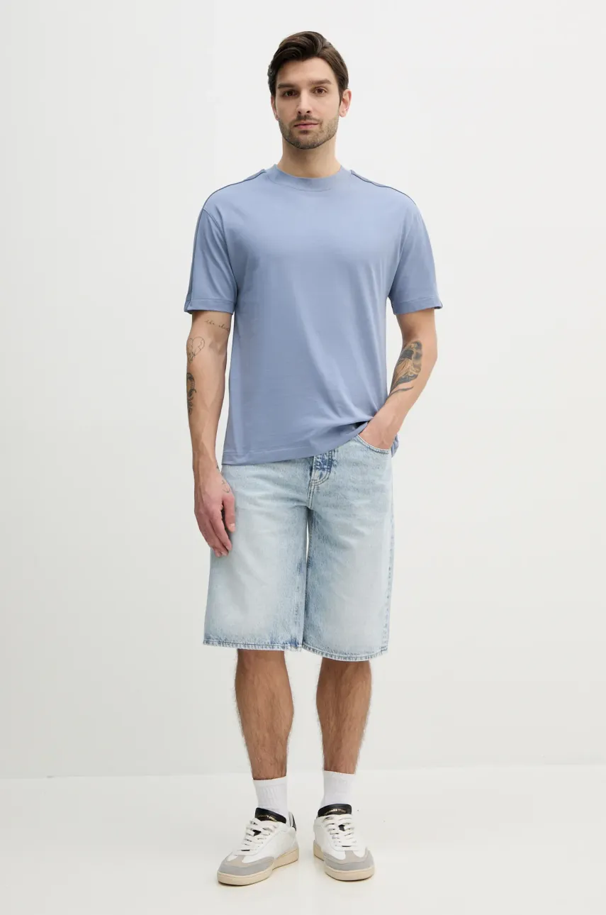 Хлопковая футболка Calvin Klein Jeans мужская однотонная J30J327237 Хлопковая футболка Calvin Klein Jeans мужская однотонная J30J327237