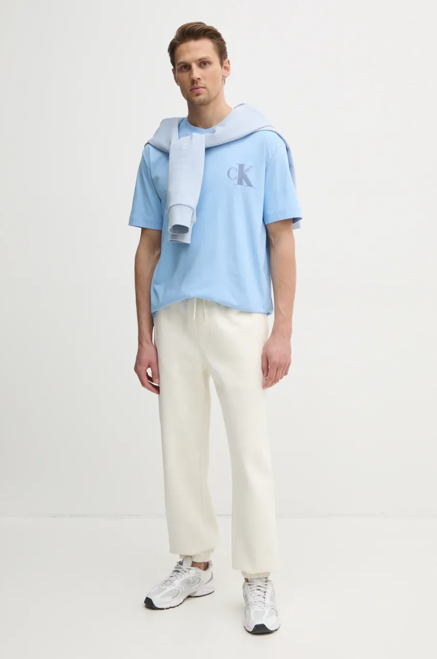 Хлопковая футболка Calvin Klein Jeans мужская с принтом J30J327475 Хлопковая футболка Calvin Klein Jeans мужская с принтом J30J327475