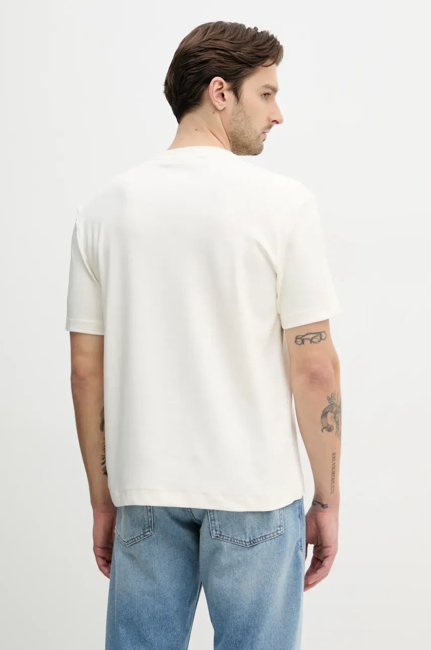 Футболка Calvin Klein Jeans мужская цвет бежевый однотонная J30J327234 Футболка Calvin Klein Jeans мужская цвет бежевый однотонная J30J327234