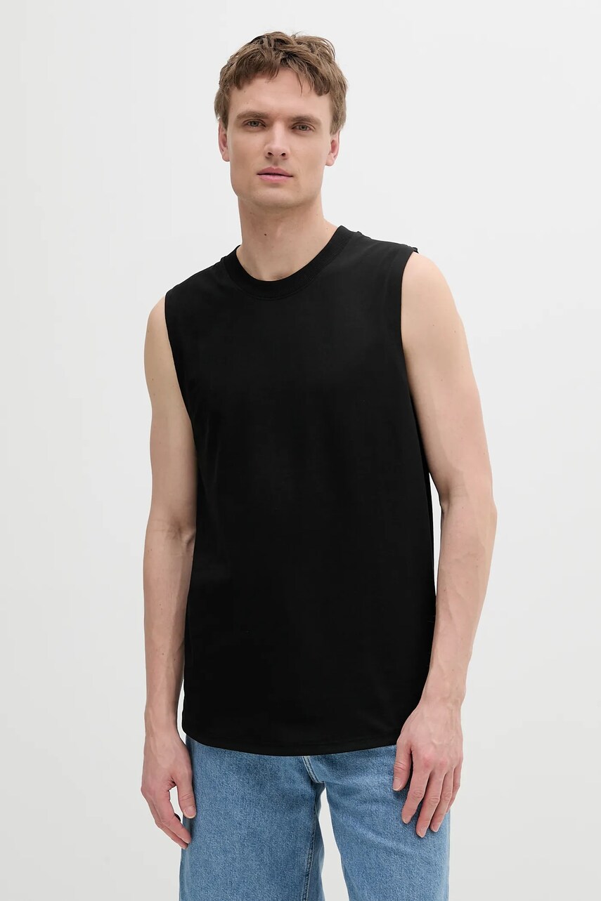 Levně Bavlněné tričko Calvin Klein Jeans černá barva, J30J327283