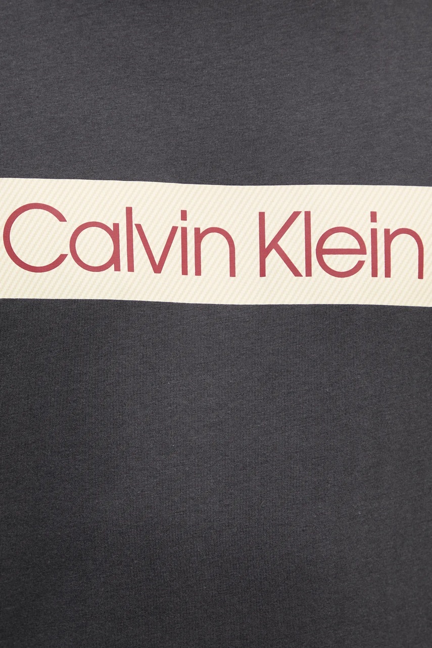 Бавовняна футболка Calvin Klein Jeans чоловіча колір сірий з принтом J30J327472 