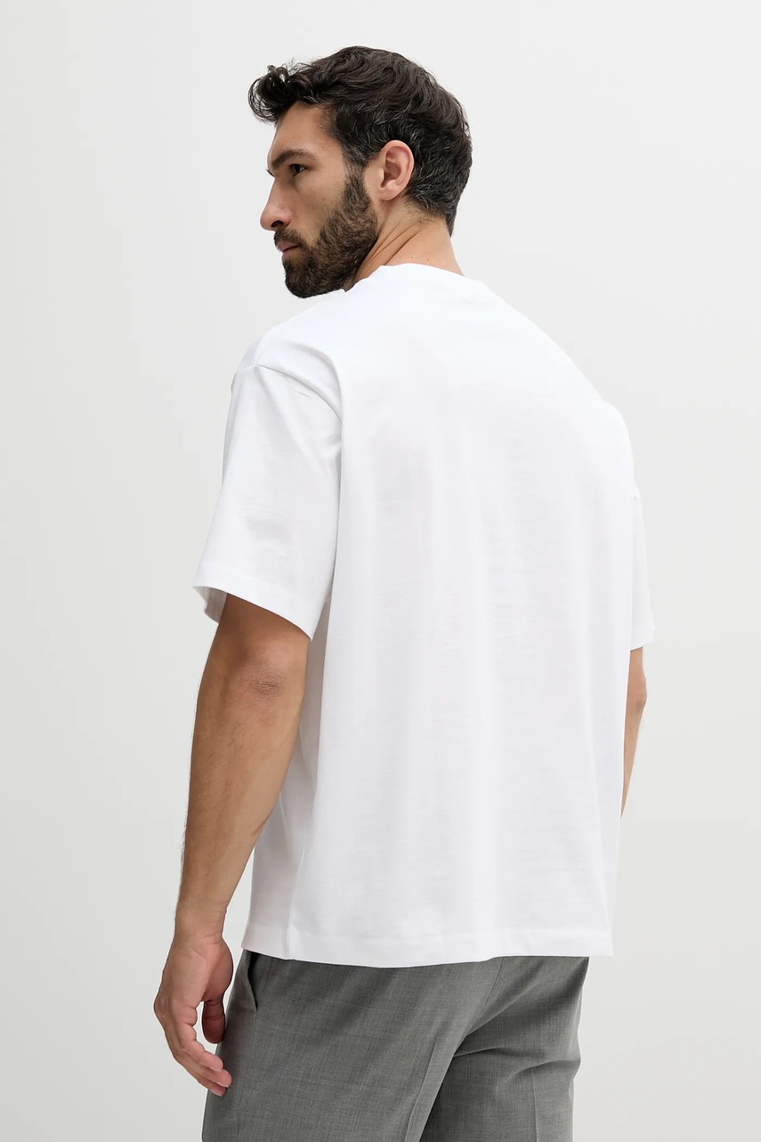 Хлопковая футболка Calvin Klein Jeans цвет белый с аппликацией LV04RB295G