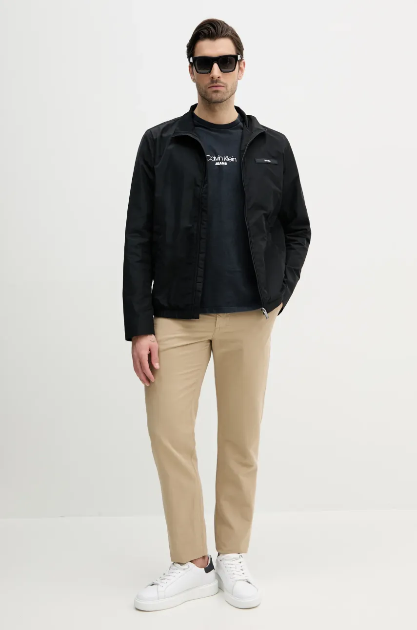 Хлопковая футболка Calvin Klein Jeans мужская цвет синий с принтом LV04RB824G Хлопковая футболка Calvin Klein Jeans мужская цвет синий с принтом LV04RB824G