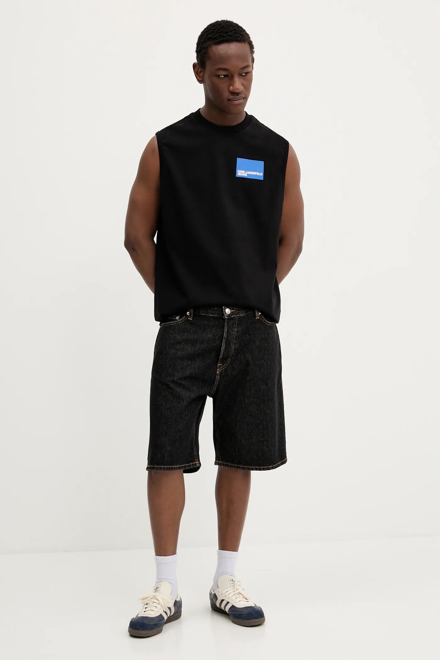 Хлопковая футболка Karl Lagerfeld Jeans цвет белый A2M17053