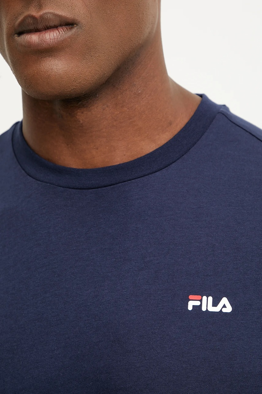 Βαμβακερό μπλουζάκι Fila Laas ανδρικό, χρώμα: ναυτικό μπλε, FAM0874 φωτογραφία