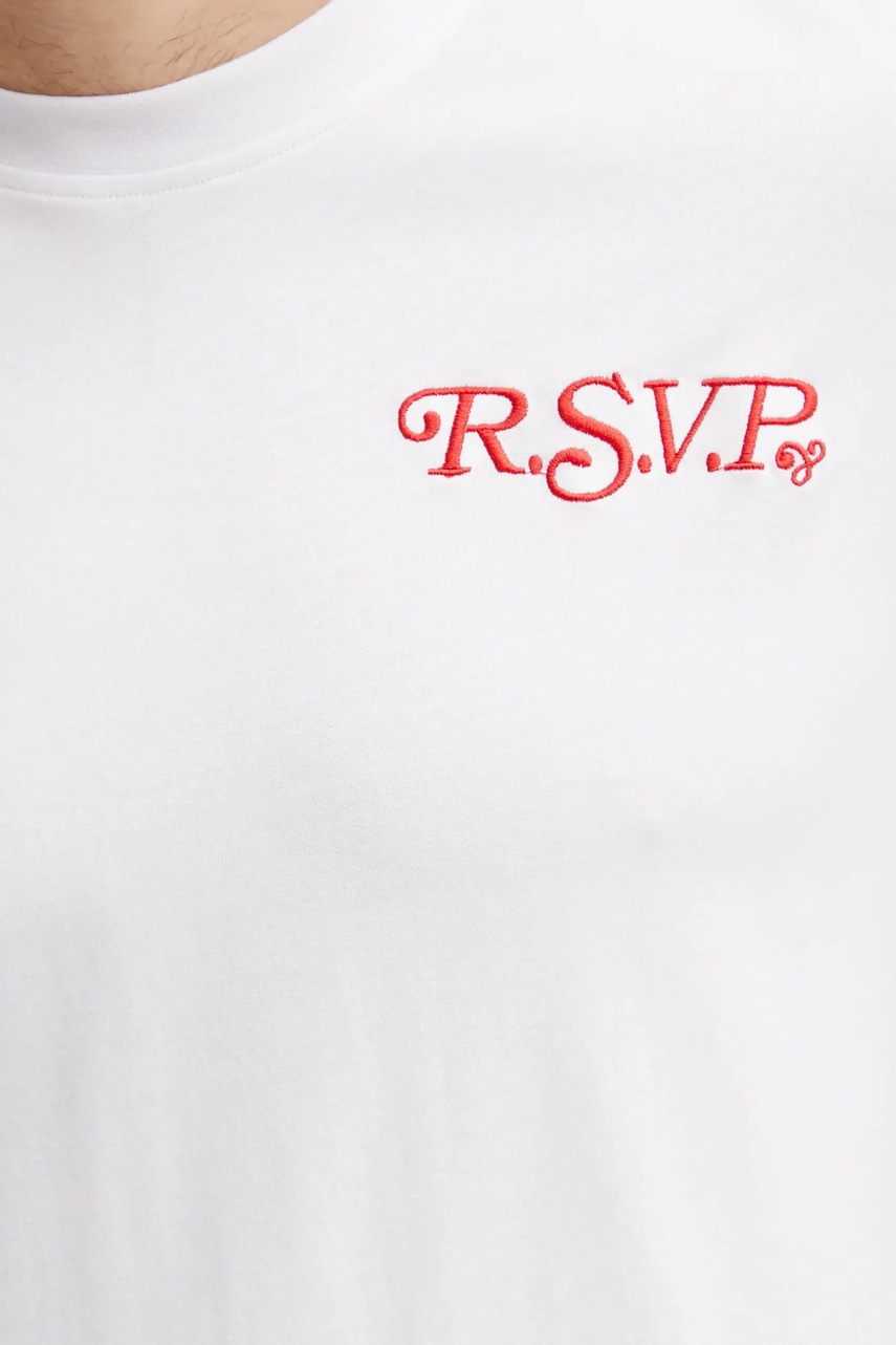 Βαμβακερό μπλουζάκι Fila Langeweg ανδρικό, χρώμα: άσπρο, FAM0907 φωτογραφία