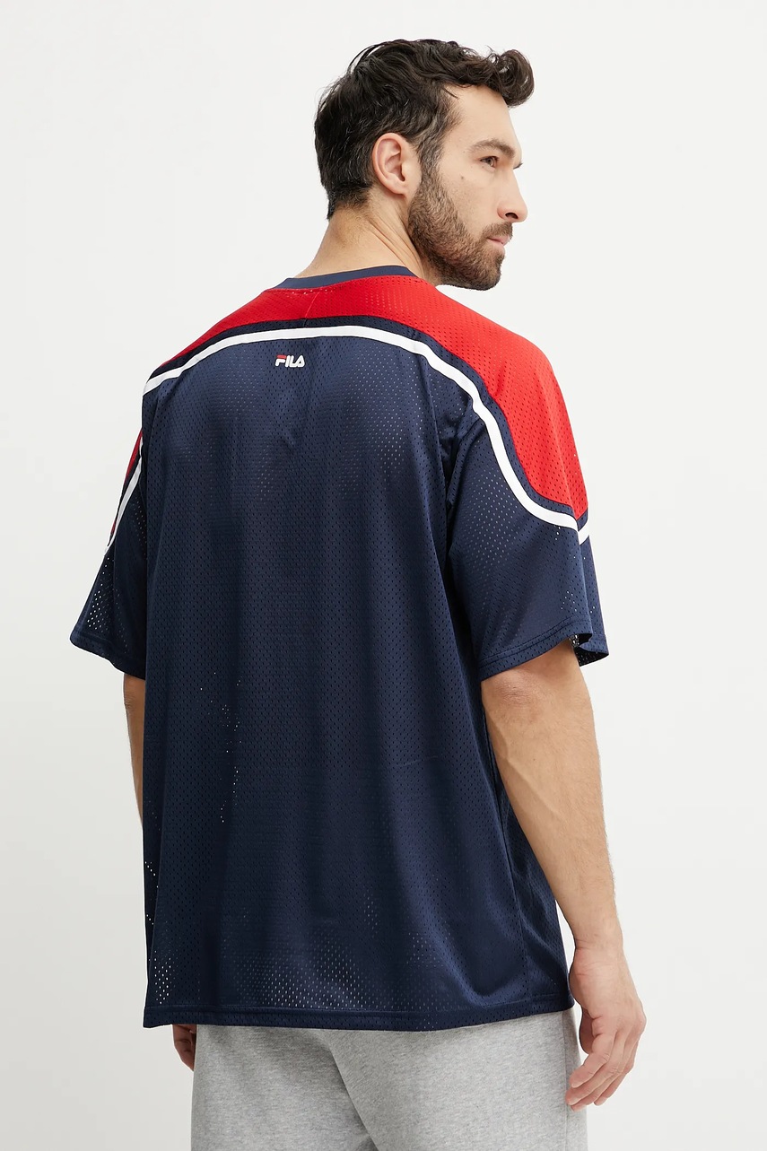 Μπλουζάκι Fila Lommel χρώμα: ναυτικό μπλε, FAM0915 φωτογραφία