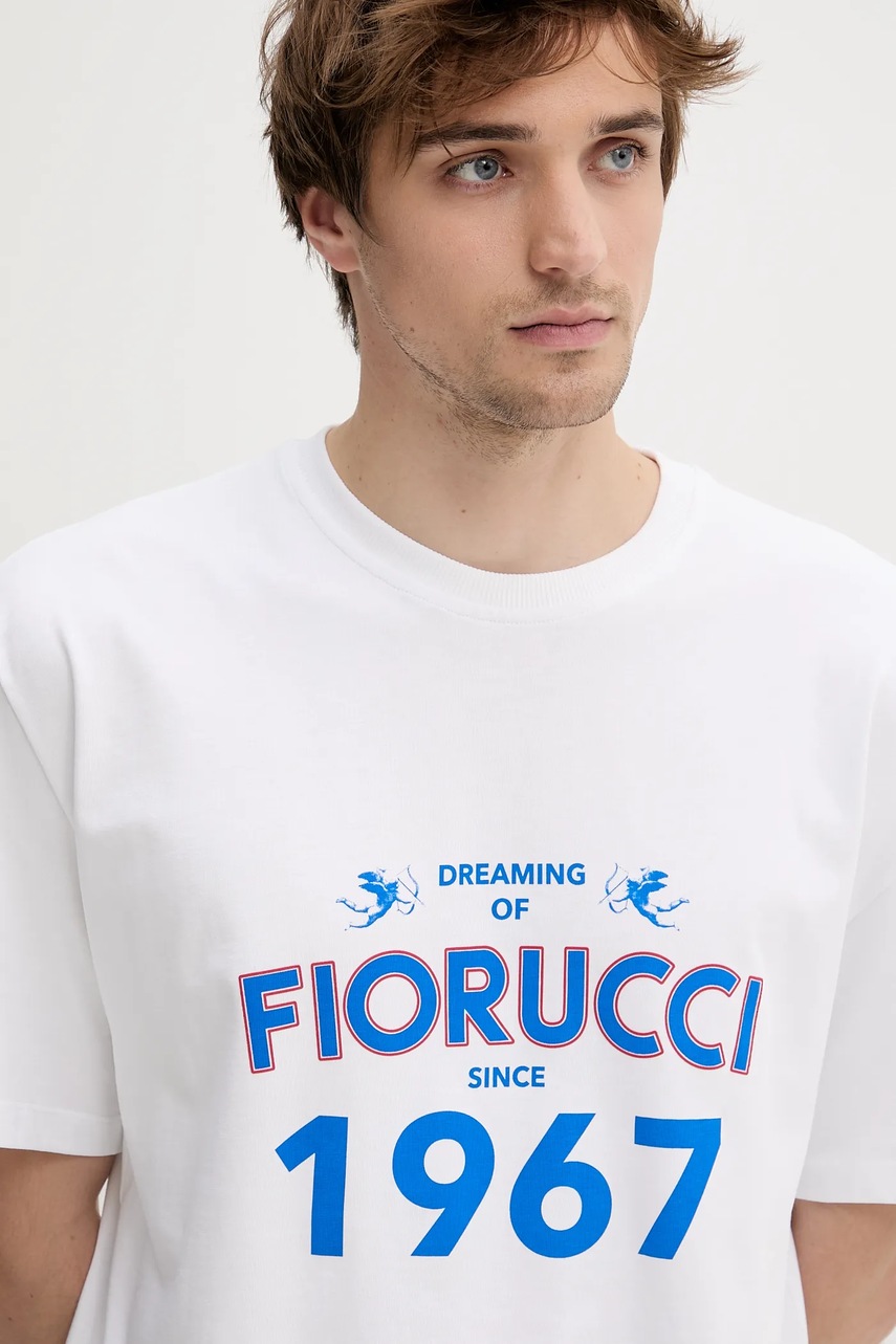 Βαμβακερό μπλουζάκι Fiorucci White Dreaming 1967 Print Boxy Fit T-Shirt ανδρικό, χρώμα: άσπρο, M02SMTSH103CJ01WH08 φωτογραφία