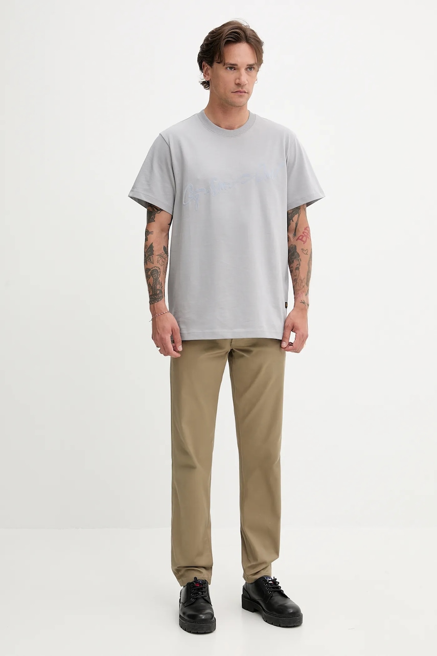 Хлопковая футболка G-Star Raw цвет чёрный с принтом D25148-C784 Хлопковая футболка G-Star Raw цвет чёрный с принтом D25148-C784