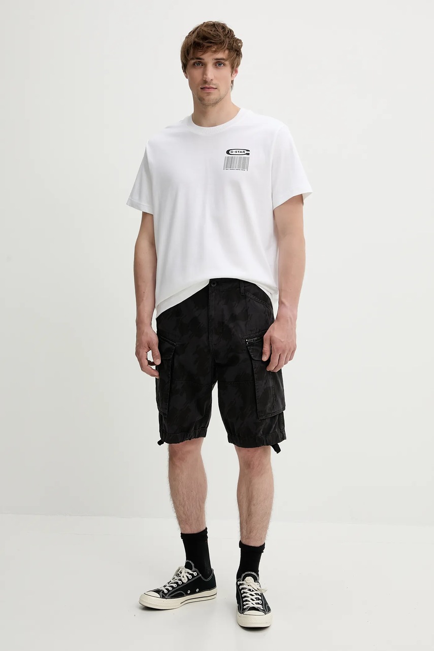 Хлопковая футболка G-Star цвет белый с принтом D25976-C784