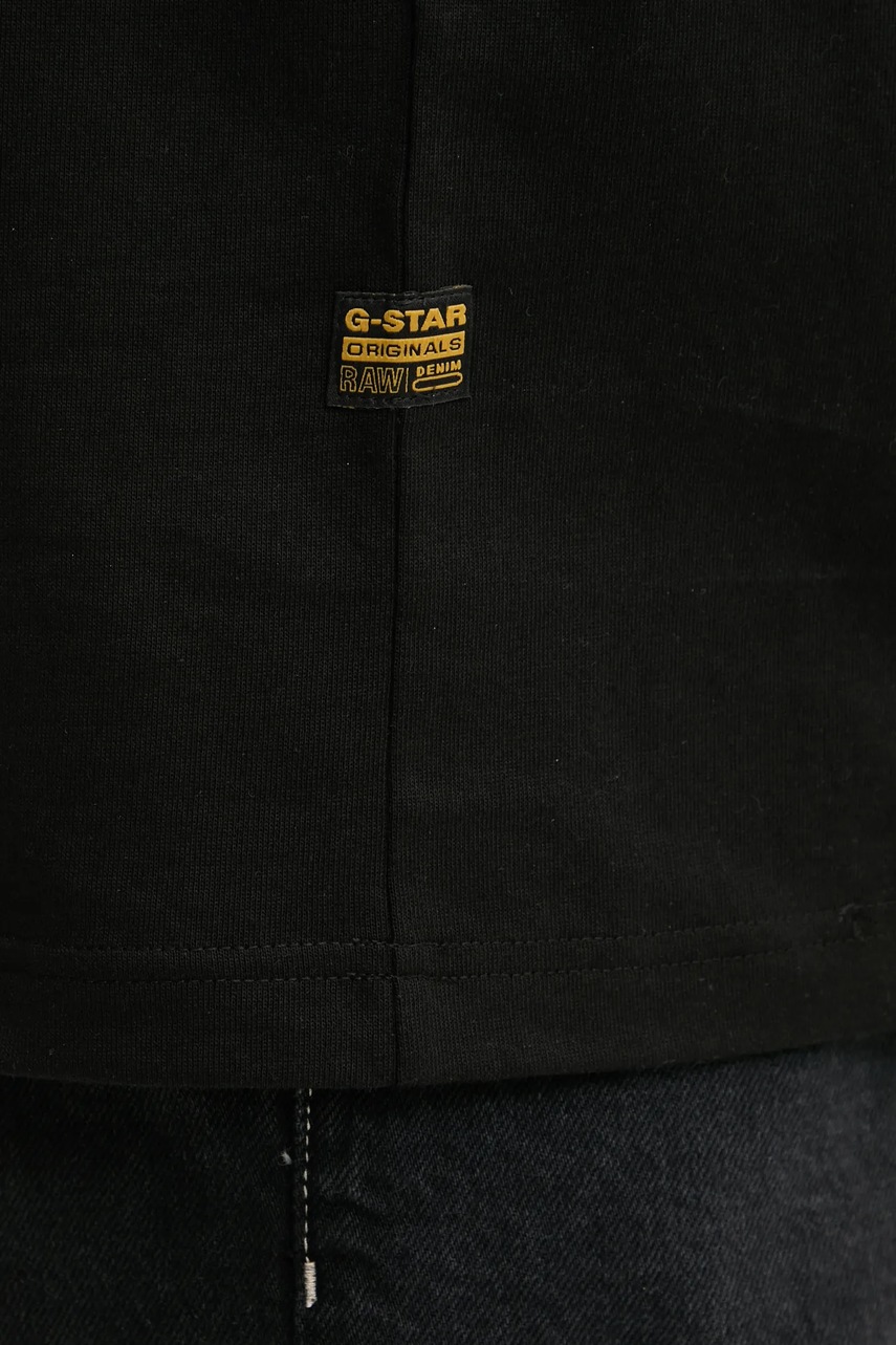 Βαμβακερό μπλουζάκι G-Star ανδρικό, χρώμα: μαύρο, D26478-C336 φωτογραφία